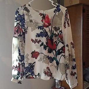 Flowered Express Blouse Women's Small